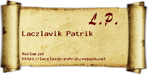 Laczlavik Patrik névjegykártya