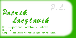 patrik laczlavik business card